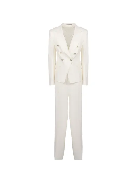 Tagliatore Alicya double-breasted suit Neutrals TALICYA10BAD190044