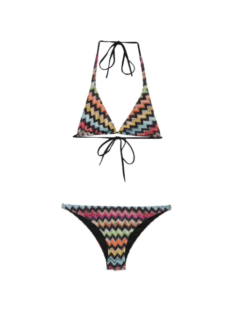 Missoni bikini in lamé viscose with micro zigzag pattern Black MC23SP00BR014J