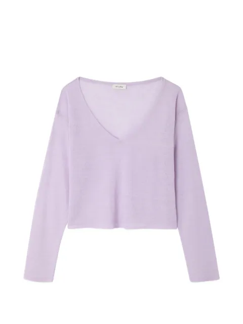 American Vintage V-neck sweater Purple EPA18B