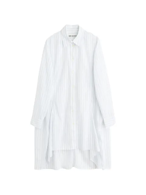 OUR LEGACY Flux stripe-pattern shirt White W2262FBB