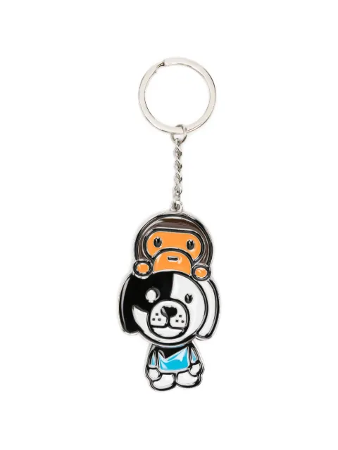 A BATHING APE® Baby Milo and dog-motif keyring Silver 002GDM303011K