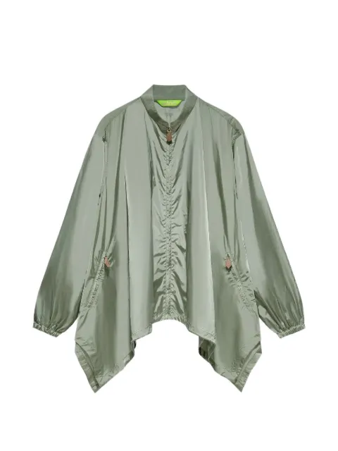 Shanghai Tang Tang asymmetric windbreaker jacket Green Z2WRJ453OL