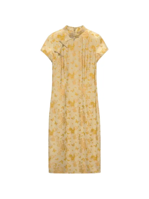 Shanghai Tang Tang Qipao midi dress Neutrals Z2WRD461MH