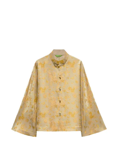 Shanghai Tang Tang jacquard silk blouse Neutrals Z2WRB455MH