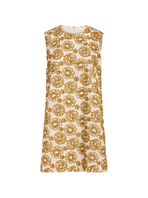 Marie Oliver Yvette floral-embroidered dress White 2Y18342
