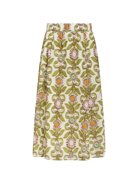 Marie Oliver Sasha floral-print skirt Neutrals 391C353