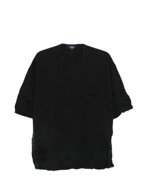 Comme des Garçons Homme crinkled-finish chest-pocket T-shirt Black HQT012