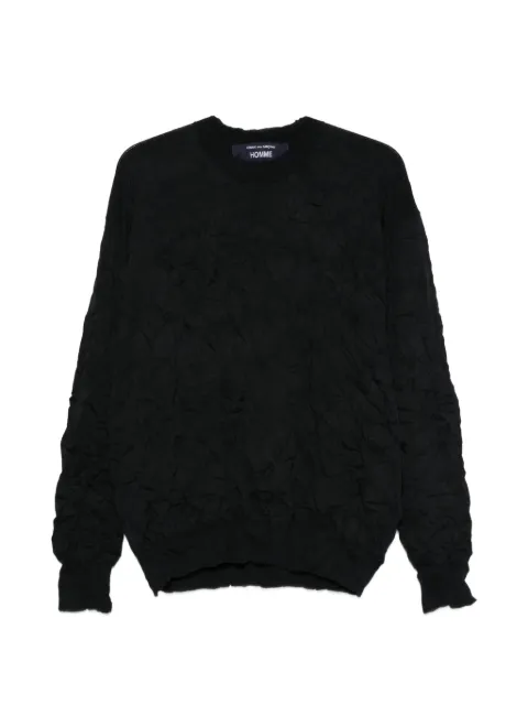 Comme des Garçons Homme crinkled-effect sweater Black HQN005