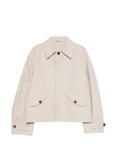 Séfr Cosme button-up flap-pocket jacket Neutrals MSS26COSMEAUSBG