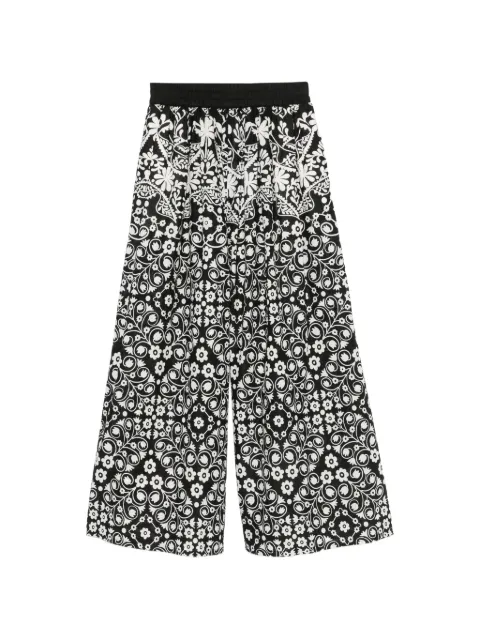 Weekend Max Mara Palanca floral-print palazzo pants Black 2615131013600