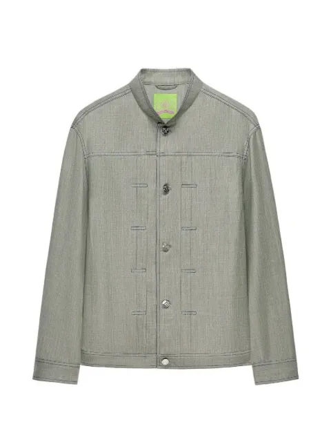 Shanghai Tang Tang contrast-stitch jacket Green Z2MRJ303LK
