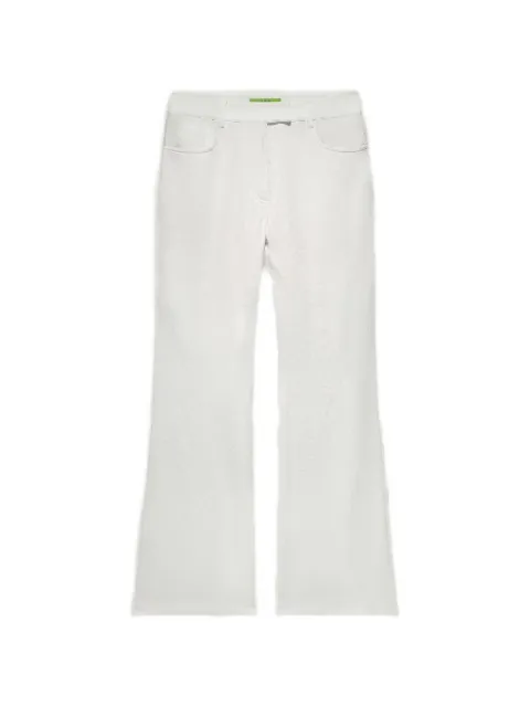Shanghai Tang Tang textured flared trousers White Z2WRP459EE