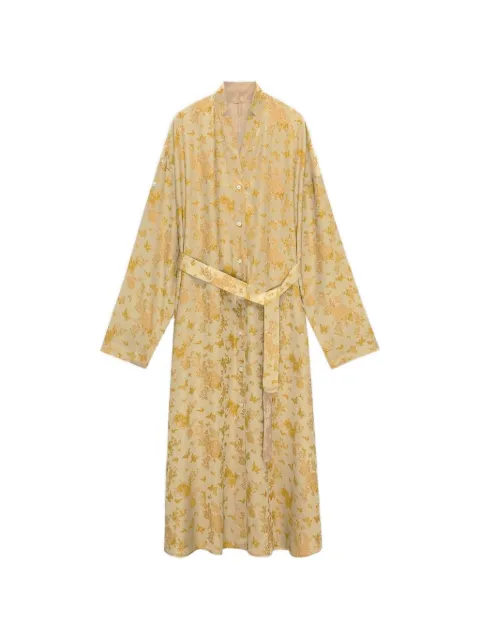 Shanghai Tang Tang jacquard silk coat Neutrals Z2WRJ454MH