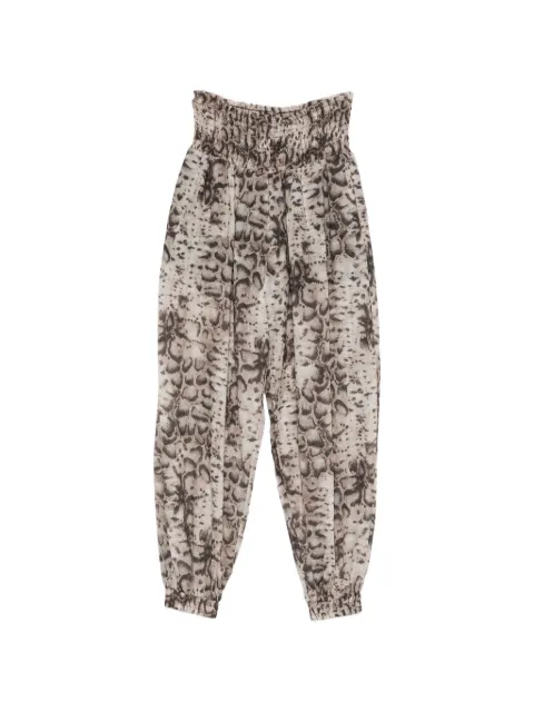 PINKO wide-leg trousers with snake print Neutrals 106845A3AP