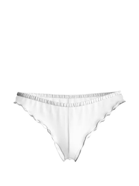 Maison Close Panorama ruffled tanga briefs White 565009