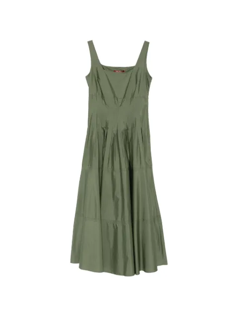 Max Mara Feltre pleated tiered dress Green 2616221022600