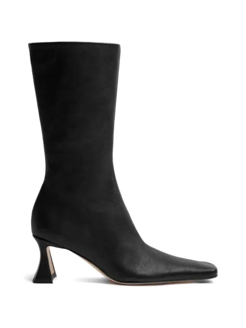Miista Araxi square-toe leather ankle boots Black MI6033