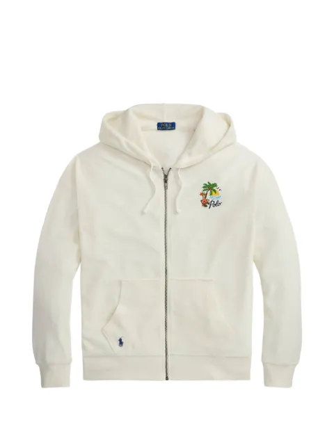 Polo Ralph Lauren embroidered-logo hoodie Neutrals 710B14590001