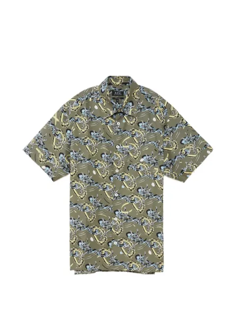A.P.C. Ross abstract-print shirt Green COHGAH12541