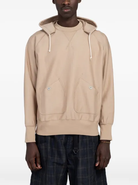 Comme des Garçons Homme button-pocket hoodie Neutrals HQT005
