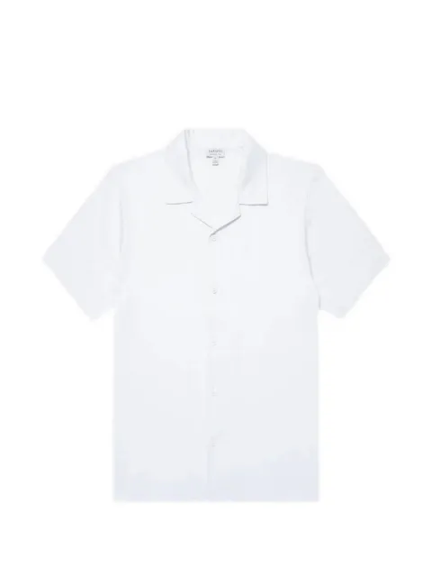 Sunspel Riviera camp collar shirt White MSHT2147WHAAM