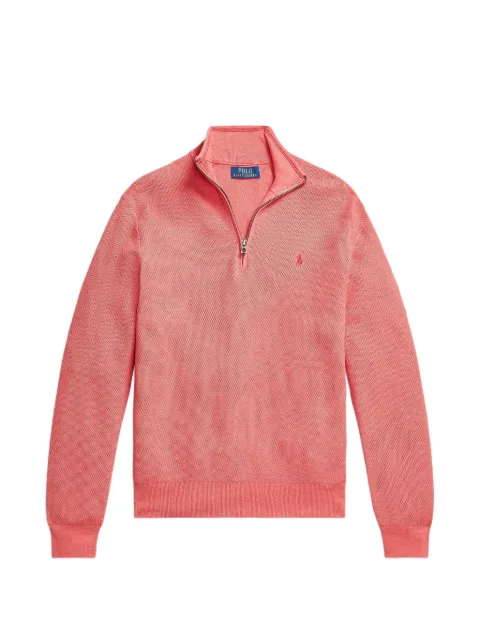 Polo Ralph Lauren quarter-zip cotton sweater Pink 710932304537