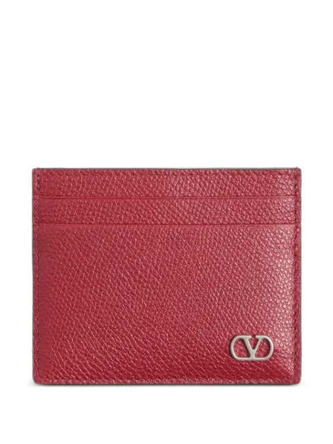 Valentino Garavani VLogo signature cardholder in grainy calfskin Red YP0AP4UAG