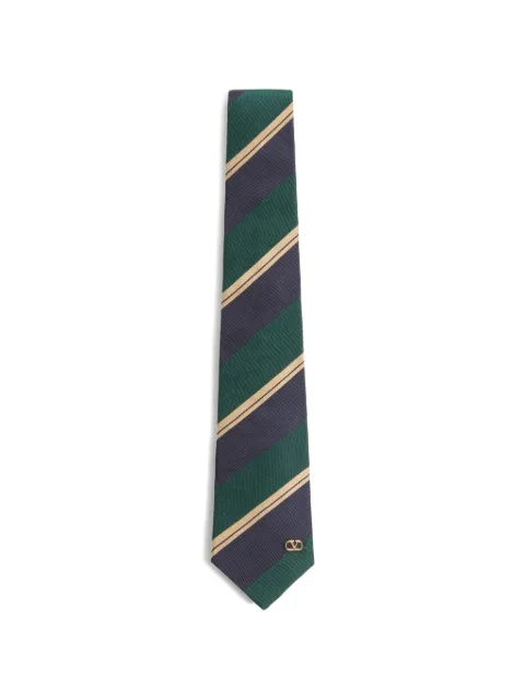 Valentino Garavani Valentie jacquard regimental silk tie Blue YEV195WHS