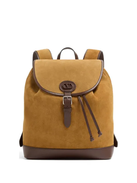 Valentino Garavani Antibes suede backpack Neutrals YB0T64PDT