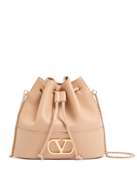 Valentino Garavani mini VLogo Signature bucket bag in nappa leather Pink WP0T83AWD