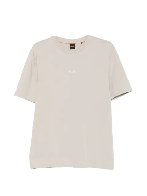 BOSS logo-print T-shirt Grey 50473278