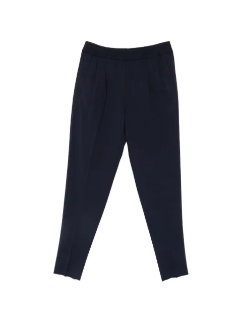 Zegna pleated elasticated-waist trousers Blue 3ZF028A373GCC2