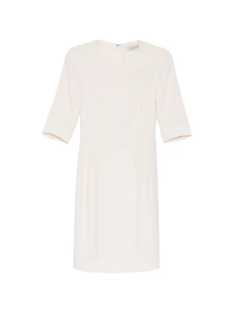 Saint Laurent Pre-Owned Ivory Tailored Wool Midi Dress White CSVM9143
