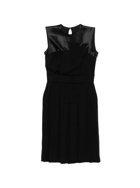 Christian Dior Pre-Owned Tulle Panel Ribbon Waist Dress Black CSVM9134