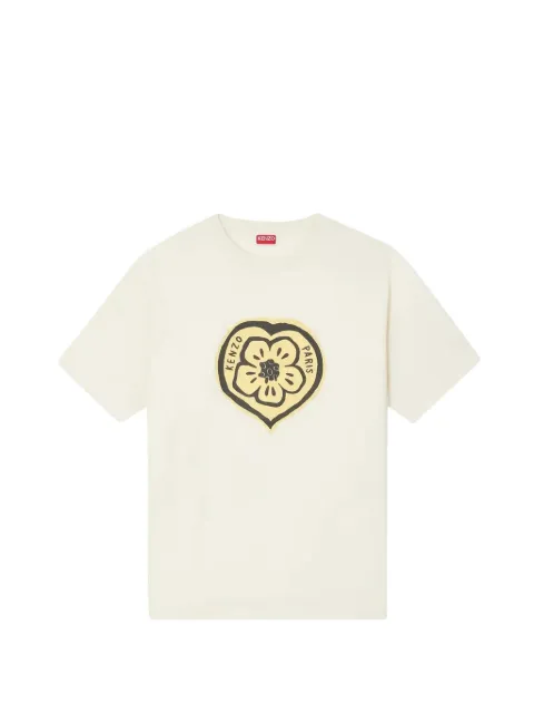 Kenzo Boke Heart flower-print T-shirt Neutrals FG55TS2074SO
