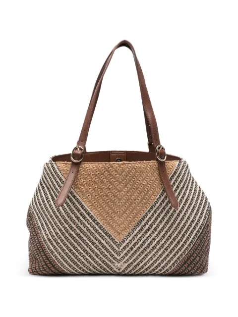 TWINSET chevron tote bag Neutrals 261TD8500
