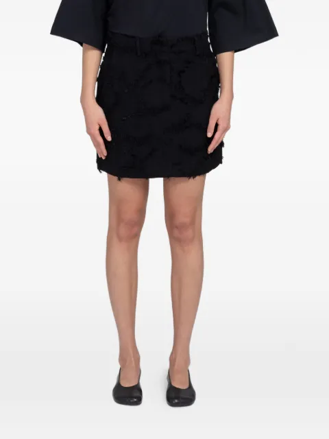 MINIMUM Esme frayed mini skirt Black 245824584