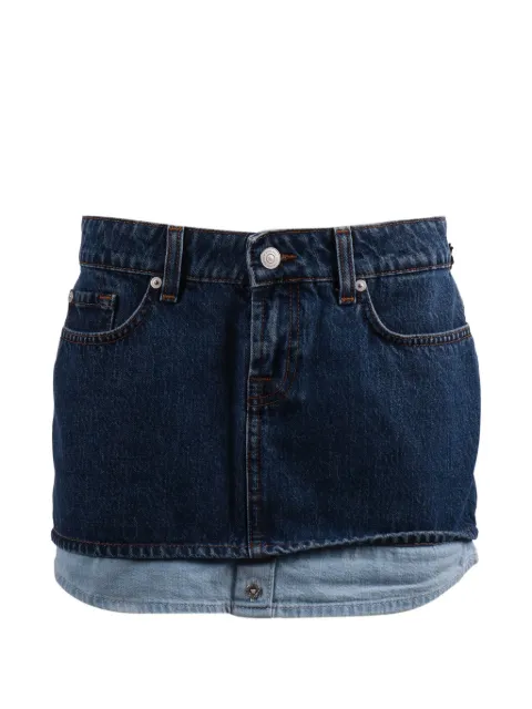 7 For All Mankind double-layer denim skirt Blue 7U7C0E52