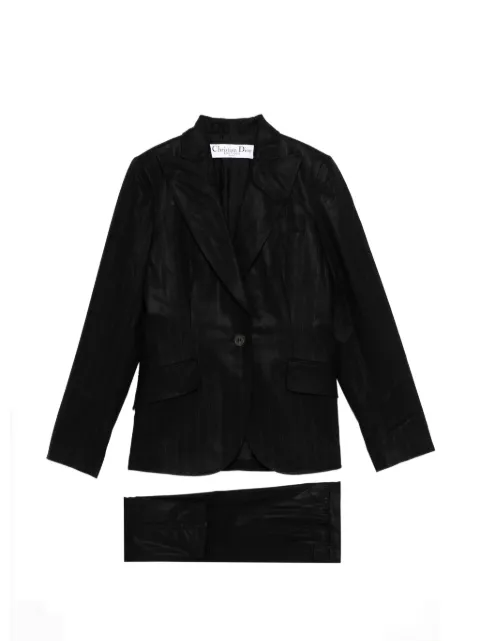 Christian Dior Pre-Owned Wool Pinstripe Suit Set Black CSVM9135