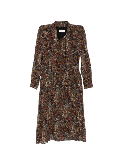 Saint Laurent Pre-Owned Paisley Print Midi Dress Multicolour CSVM9144
