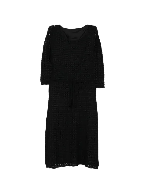 Prada Pre-Owned crochet silk dress Black CSVM9126