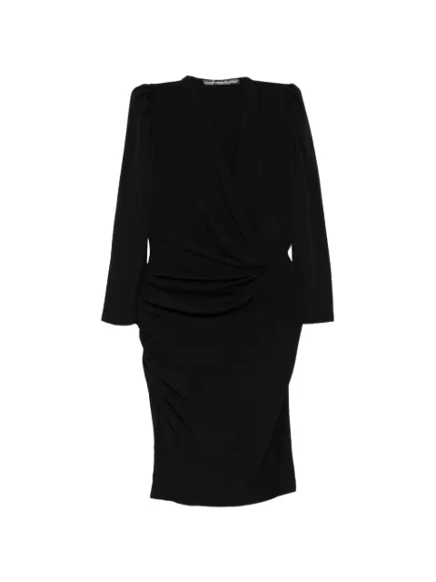 Balenciaga Pre-Owned Draped Asymmetric Midi Dress Black CSVM9148