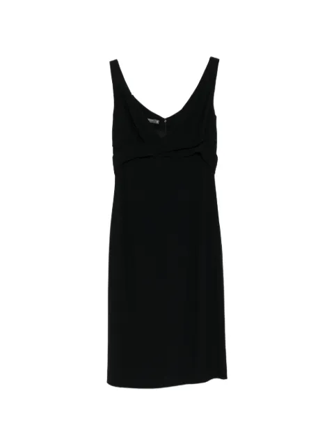 Alexander McQueen Pre-Owned Black Deep V-Neck Dress Black CSVM9154