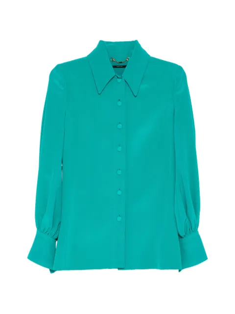 Gucci Pre-Owned silk button-up shirt Blue CSVM9159