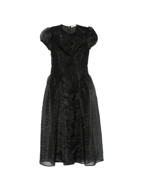 Cecilie Bahnsen puff-sleeve midi dress Black 26RTW10023