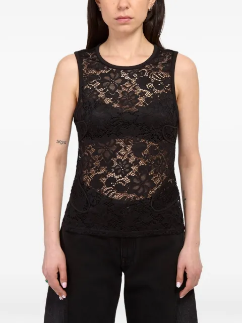 Eckhaus Latta Seraph lace tank top Black 241830F111003
