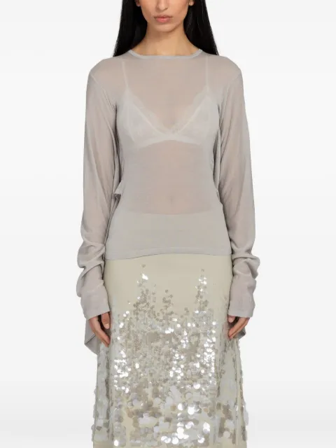 Paloma Wool Suga draped-panel blouse Grey WJDI01620