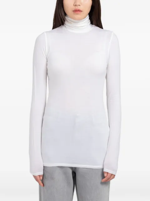 Amomento roll-neck long-sleeve T-shirt White AM25FWW02TL