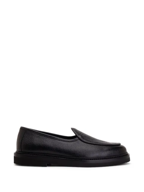 Soloviere Alexis pebbled-leather loafers Black 640399