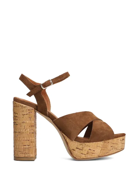 L Arianna crossover-strap platform sandals Brown DS268553